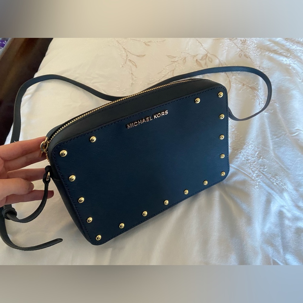 Micheal Kors Navy East west studded crossbody